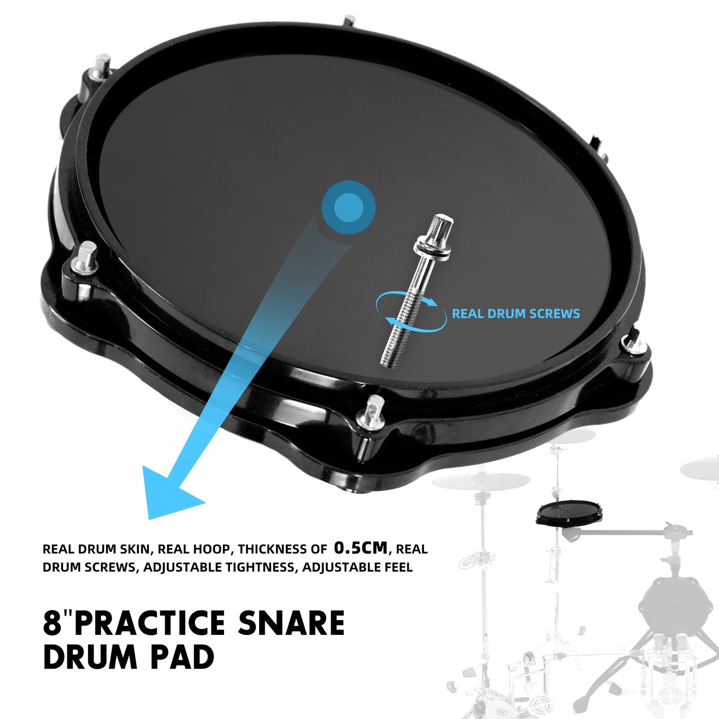 JBK DRUMS 1+1 Practice & Mute Drum Set – Quiet Drumming Anywhere My Store