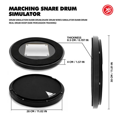 Beatello Marching Snare Drum Built-in 455 Steel Balls