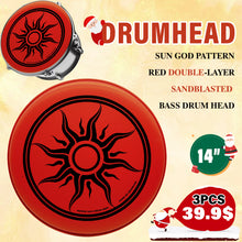 Sun God Pattern 14 In Snare Drum Head 3pcs