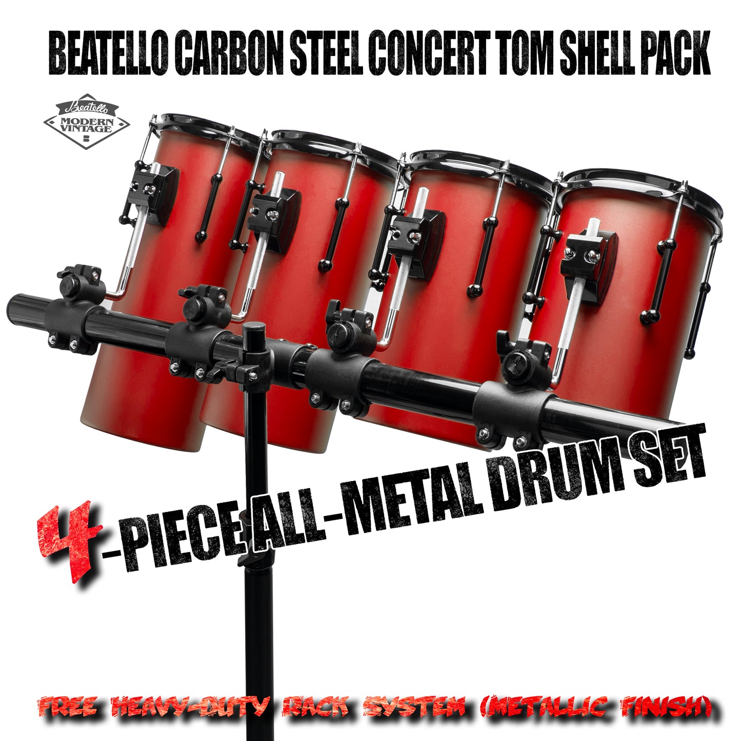 Beatello Carbon Steel Octabons Drum With Hardware