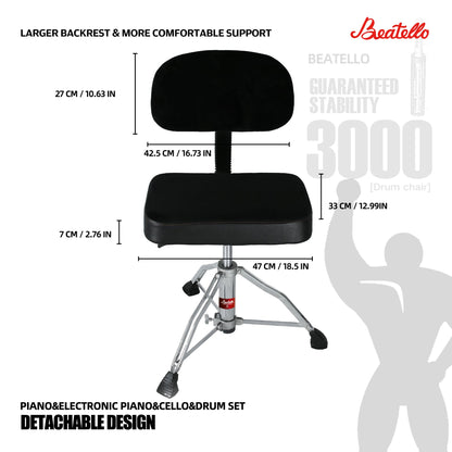 Model 3000 Adjustable Drum Throne Beatello workshop