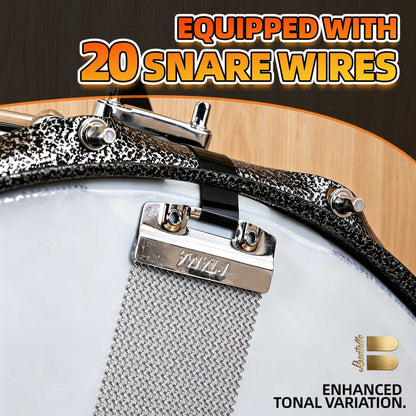 Beatello Metallic Silver Sonic Cannon-1408 Snare Drum