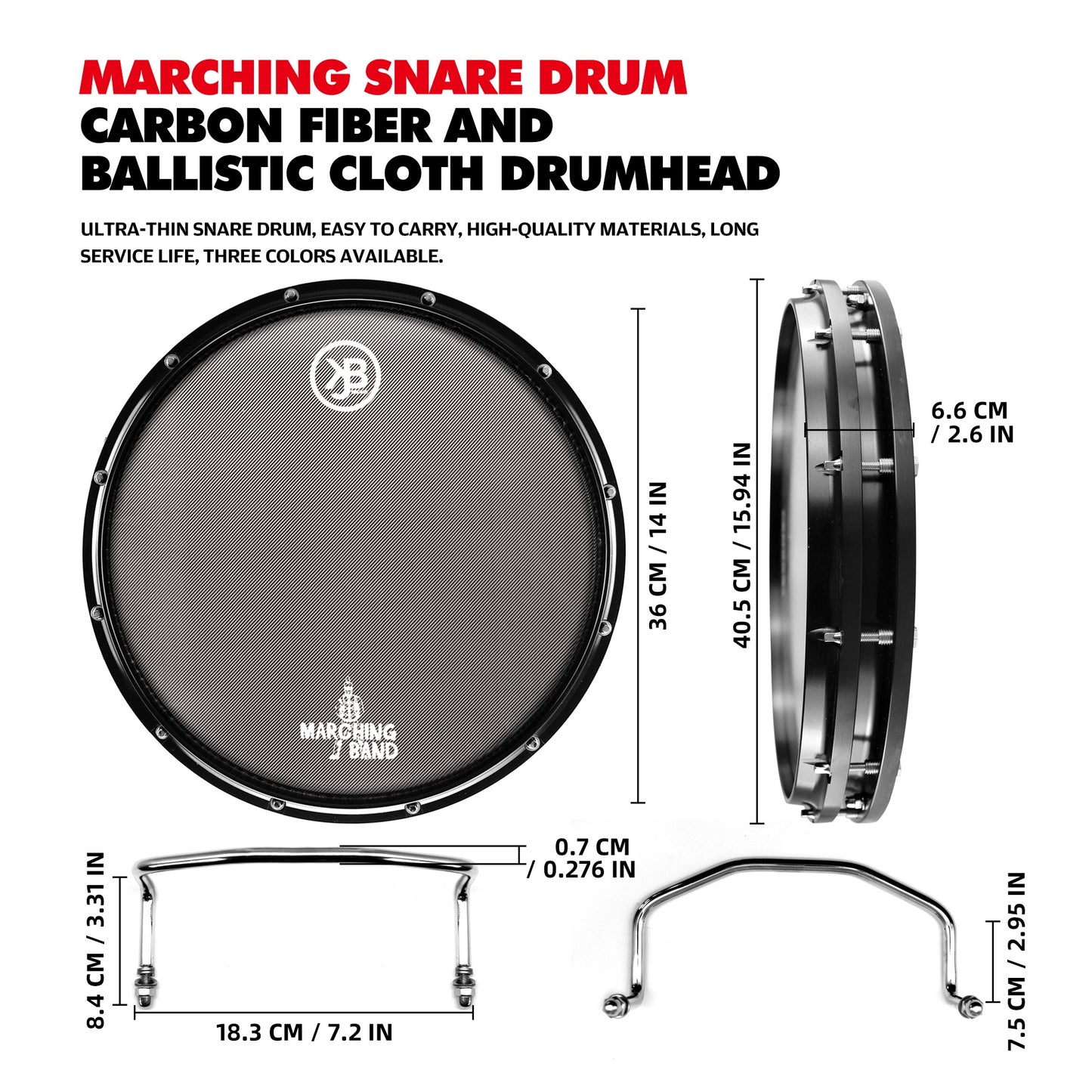 Ultra-thin Marching Snare Drum