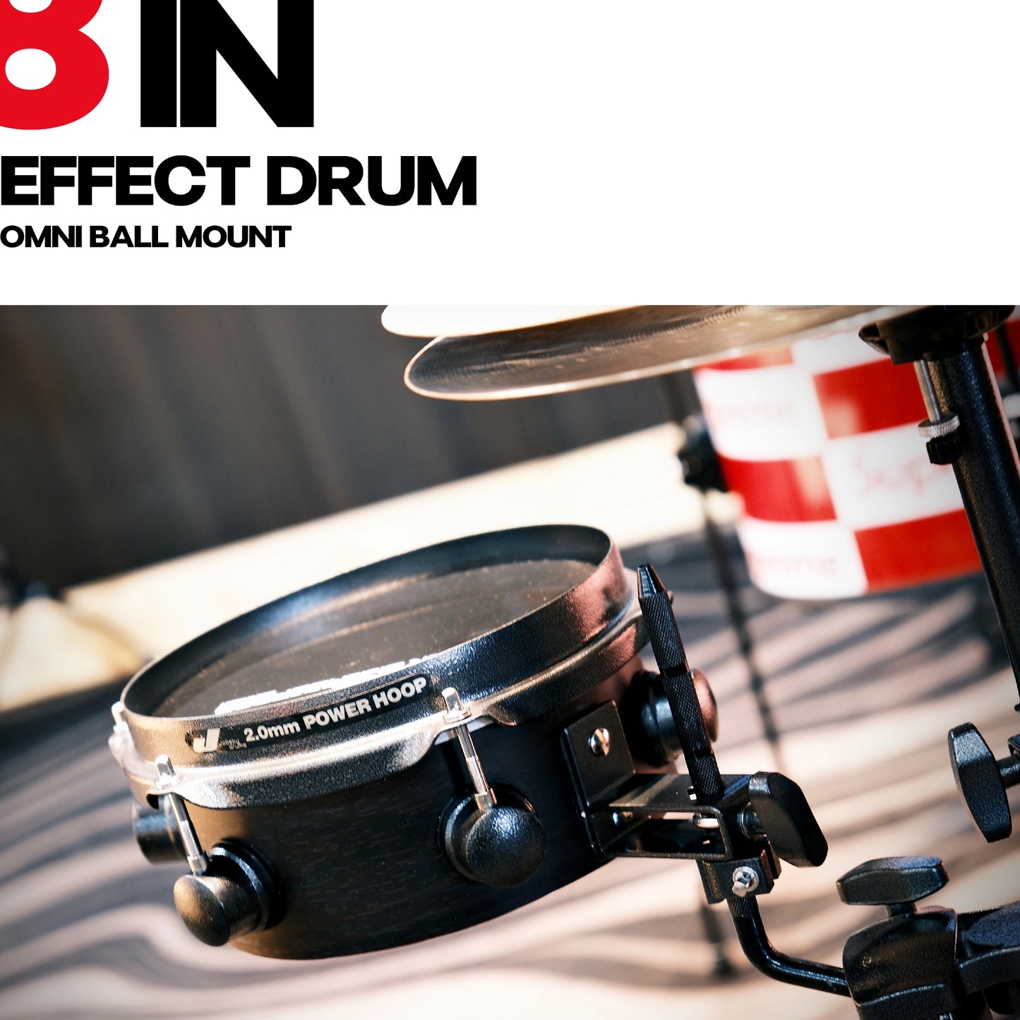 8-IN Snare Drum With a Gimbal Ball Drum