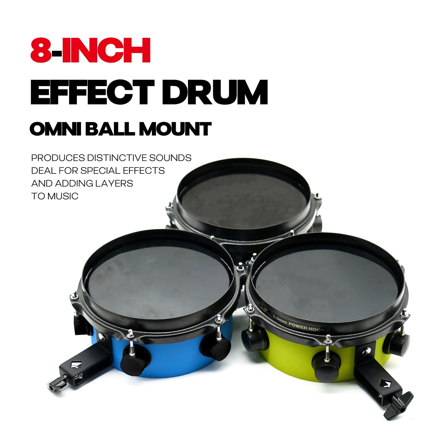 8-IN Snare Drum With a Gimbal Ball Drum