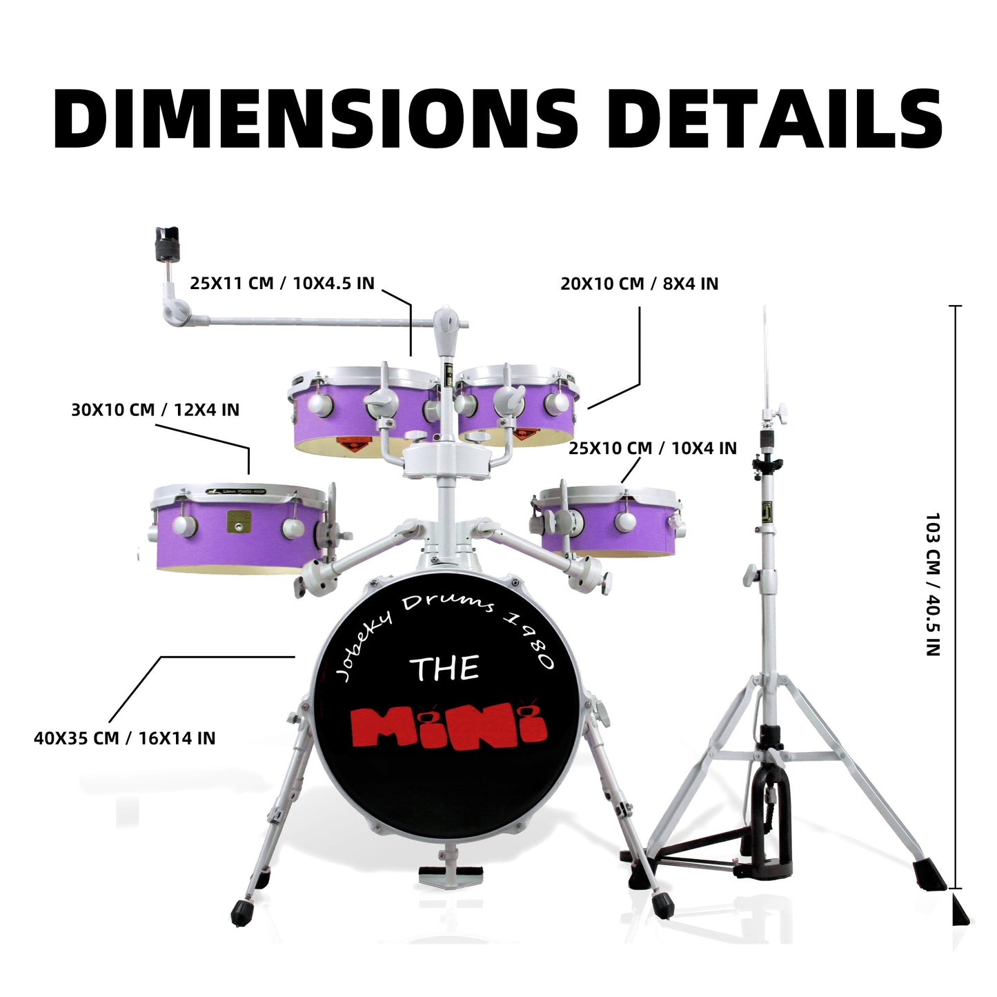 MINI free Man Jungle 516 Travel Drum set