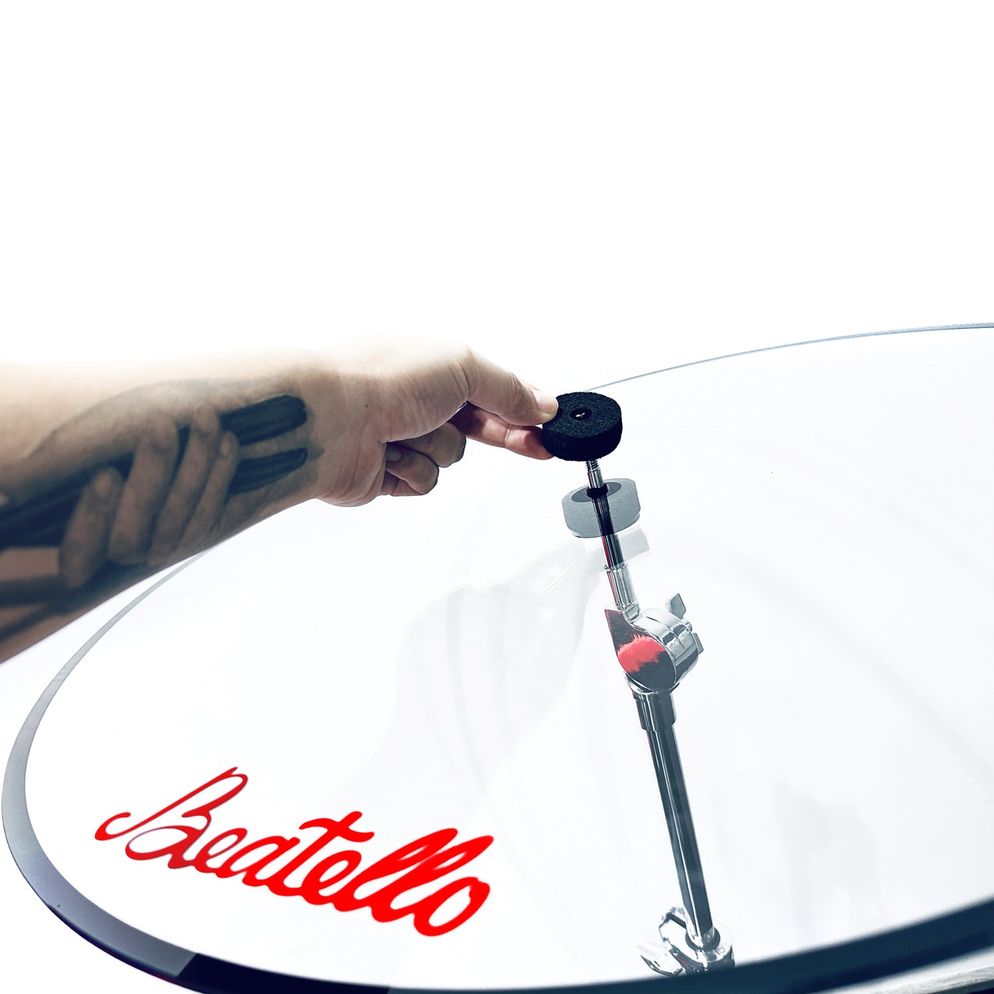 Beatello Transparent Acrylic Open Floor-Standing Drum Shield, Professional Noise Reduction Drum Screen, Sound Barrier for Studio, Live Stage & Daily Practice, Easy Assembly Stable Noise Isolation Drum Accessories