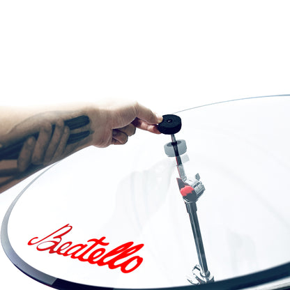Beatello Transparent Acrylic Open Floor-Standing Drum Shield, Professional Noise Reduction Drum Screen, Sound Barrier for Studio, Live Stage & Daily Practice, Easy Assembly Stable Noise Isolation Drum Accessories