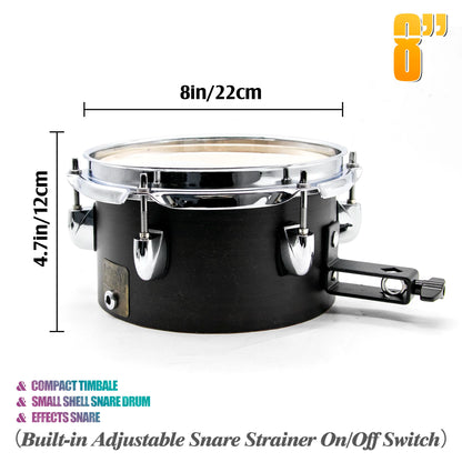 8" Compact Timbale & Small Shell Snare Drum & Effects Snare