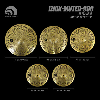 IZNiK-muted-900 BRASS Low Volume Cymbal Set My Store