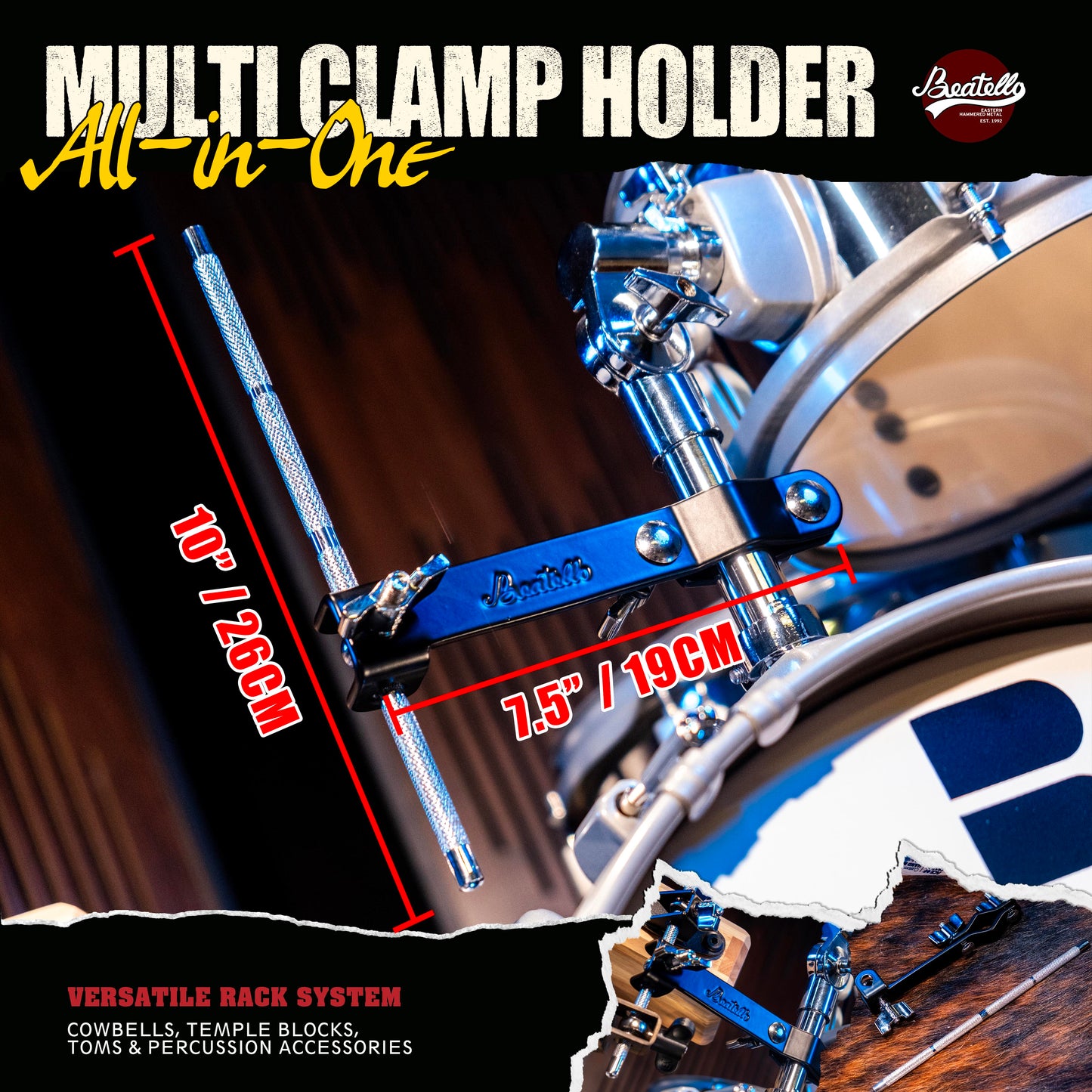 Beatello Cymbal Arm with Clamp