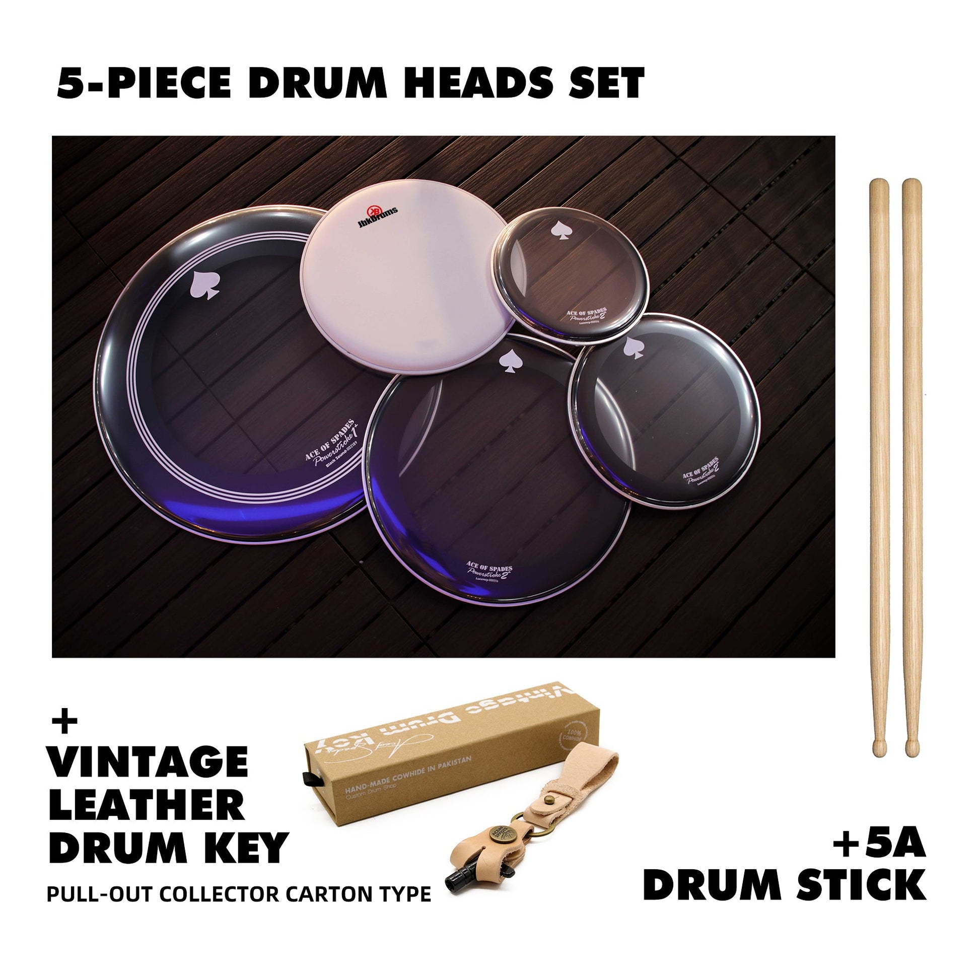 ACE OF SPADES Drumhead Set Beatello