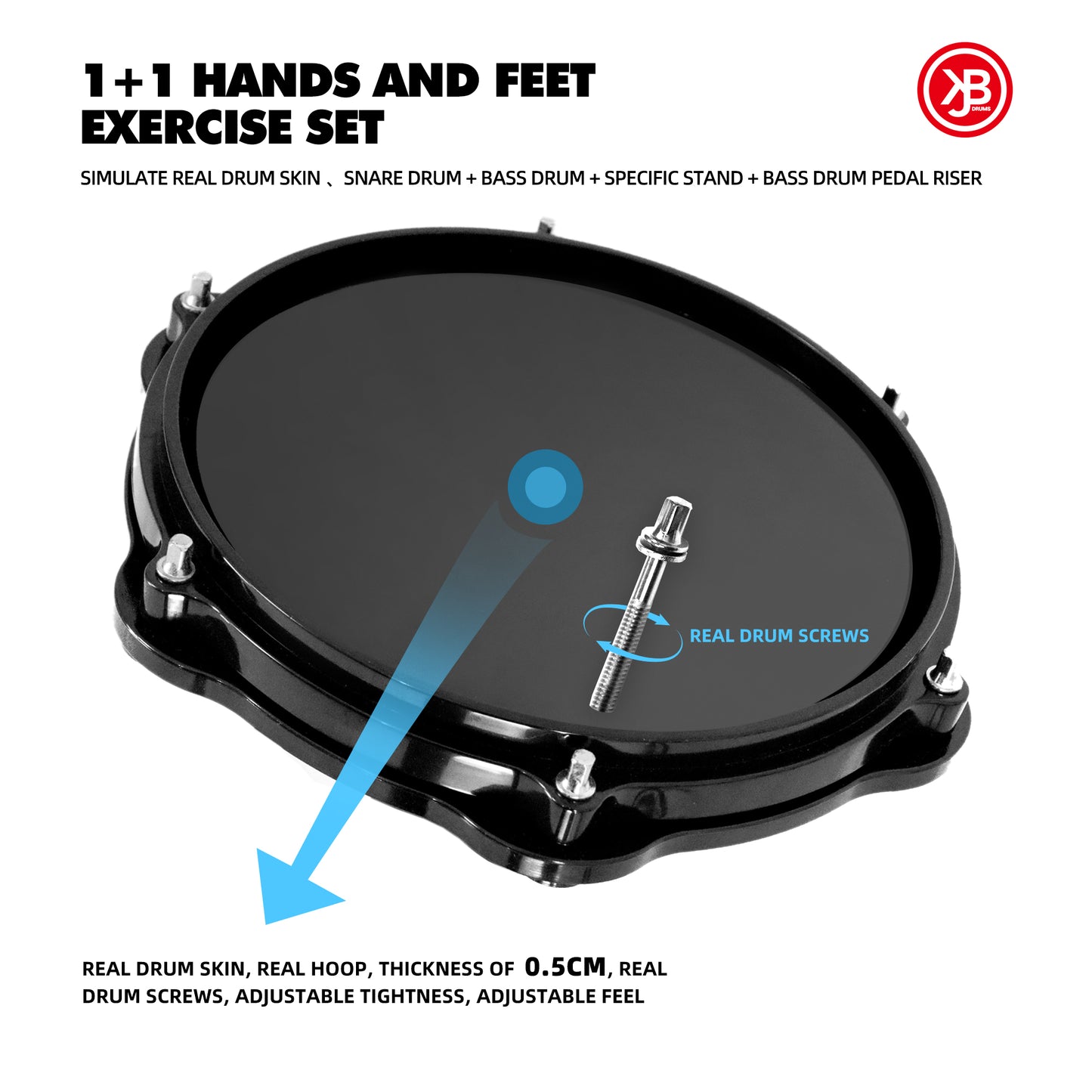 Tunable Drum Practice Pad Set