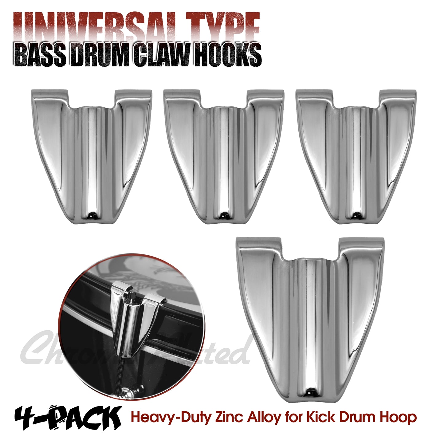 Beatello Bass Drum Claw Hooks