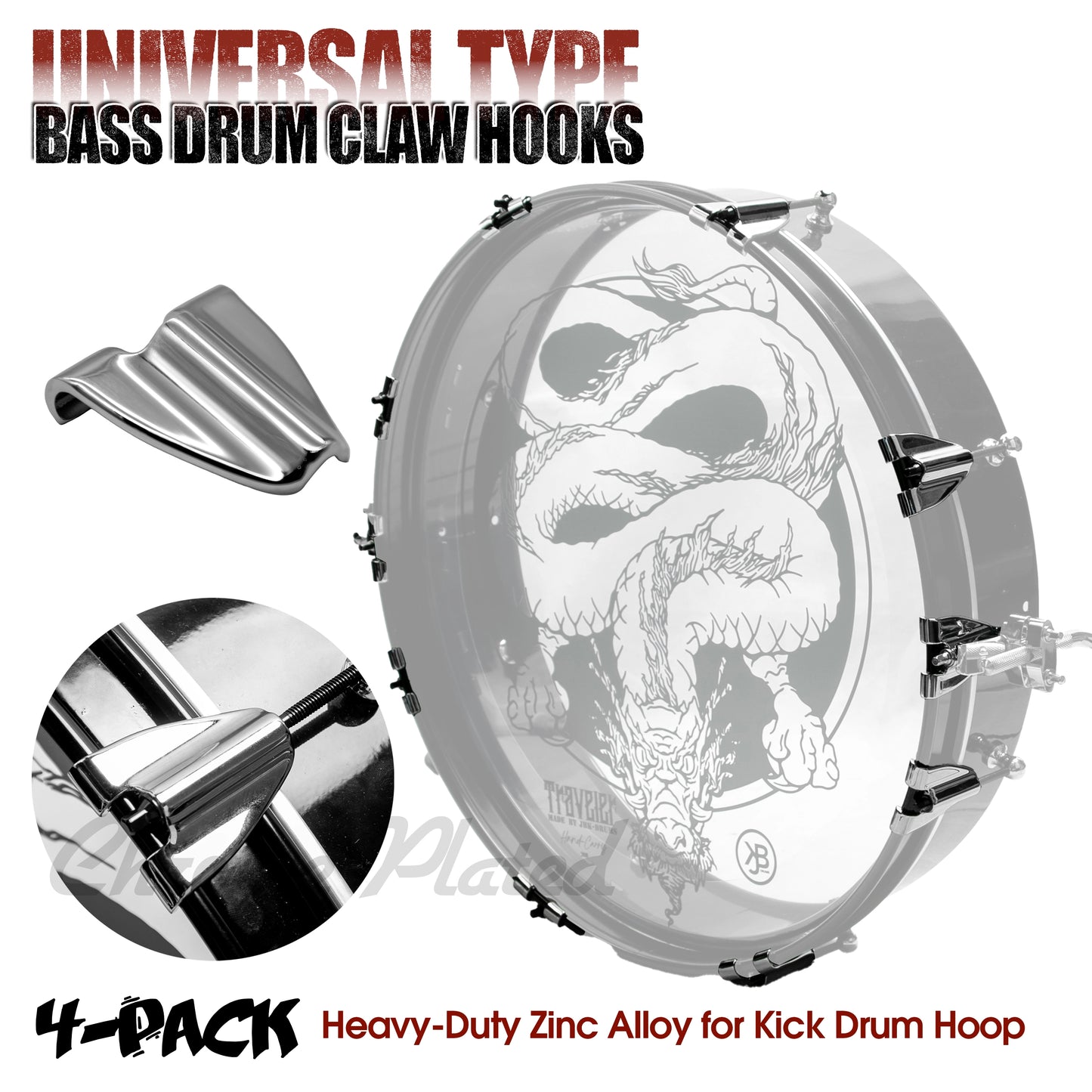 Beatello Bass Drum Claw Hooks