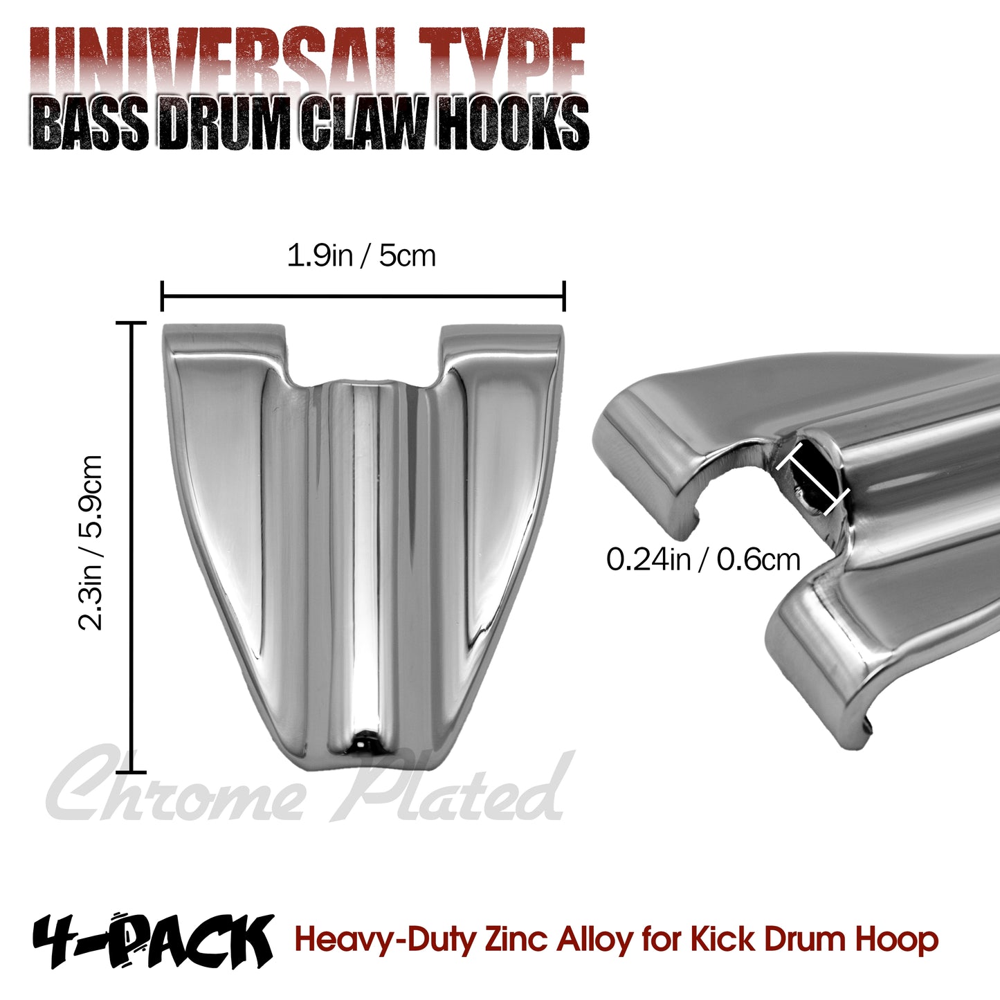 Beatello Bass Drum Claw Hooks