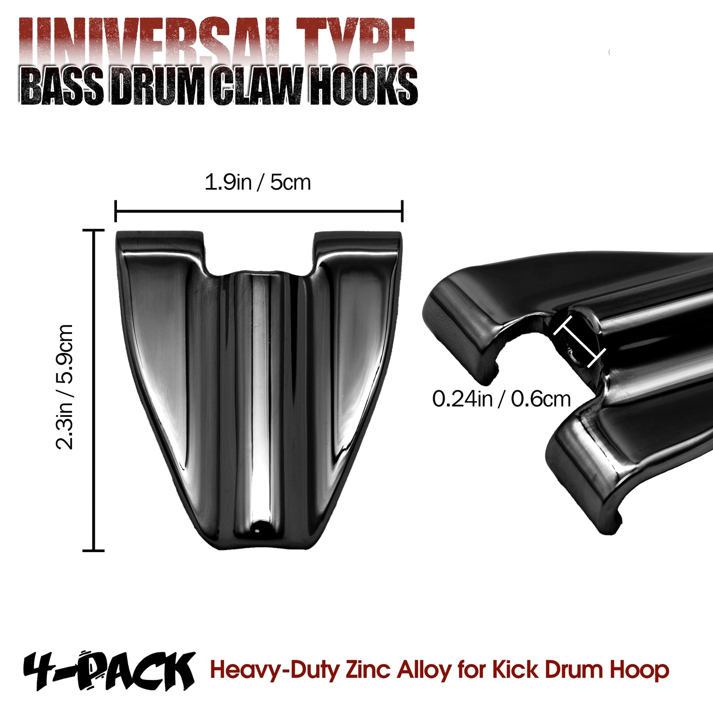 Beatello Bass Drum Claw Hooks