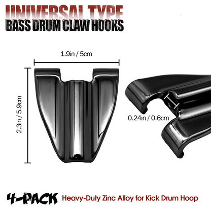 Beatello Bass Drum Claw Hooks