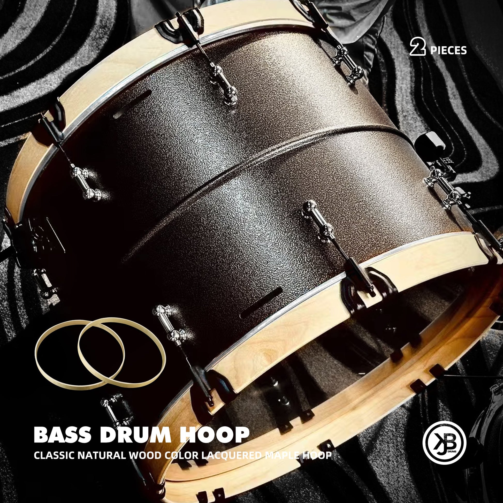 Bass Drum Hoop - 22 inch, Natural Finish Beatello