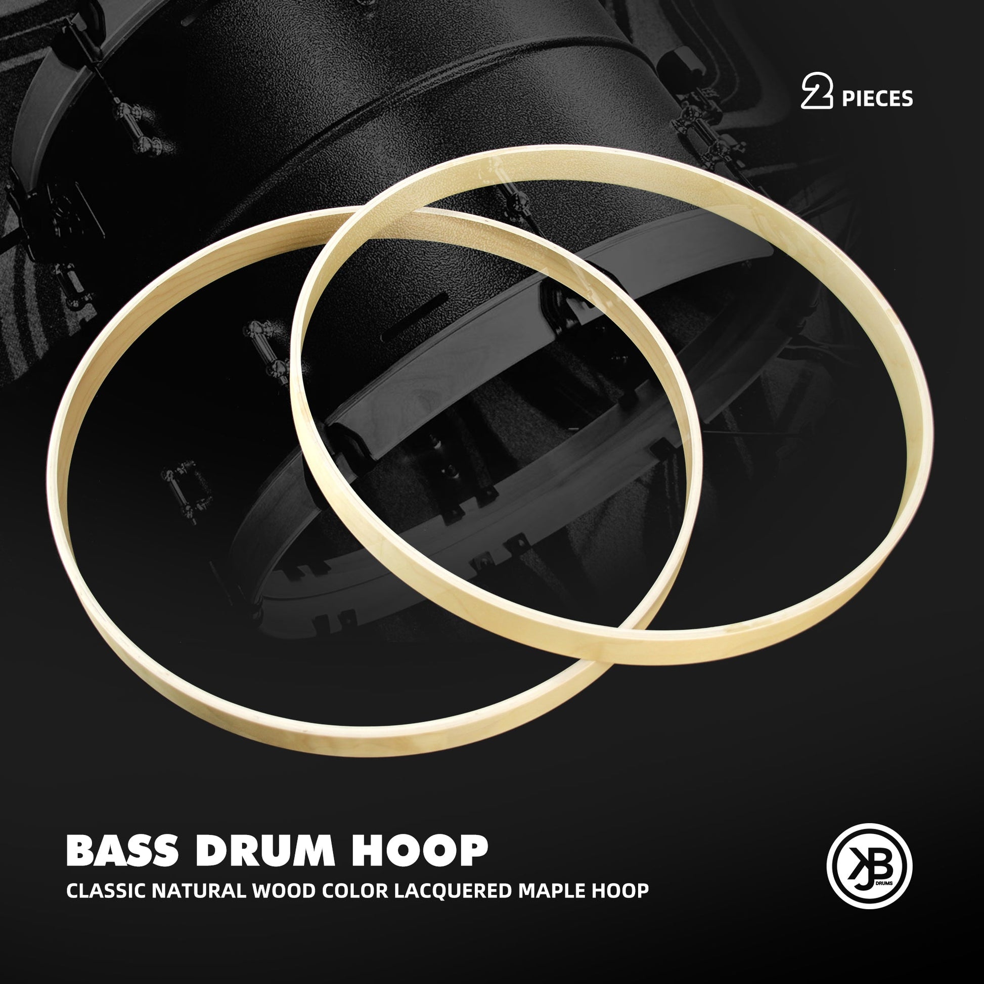 Bass Drum Hoop - 22 inch, Natural Finish Beatello
