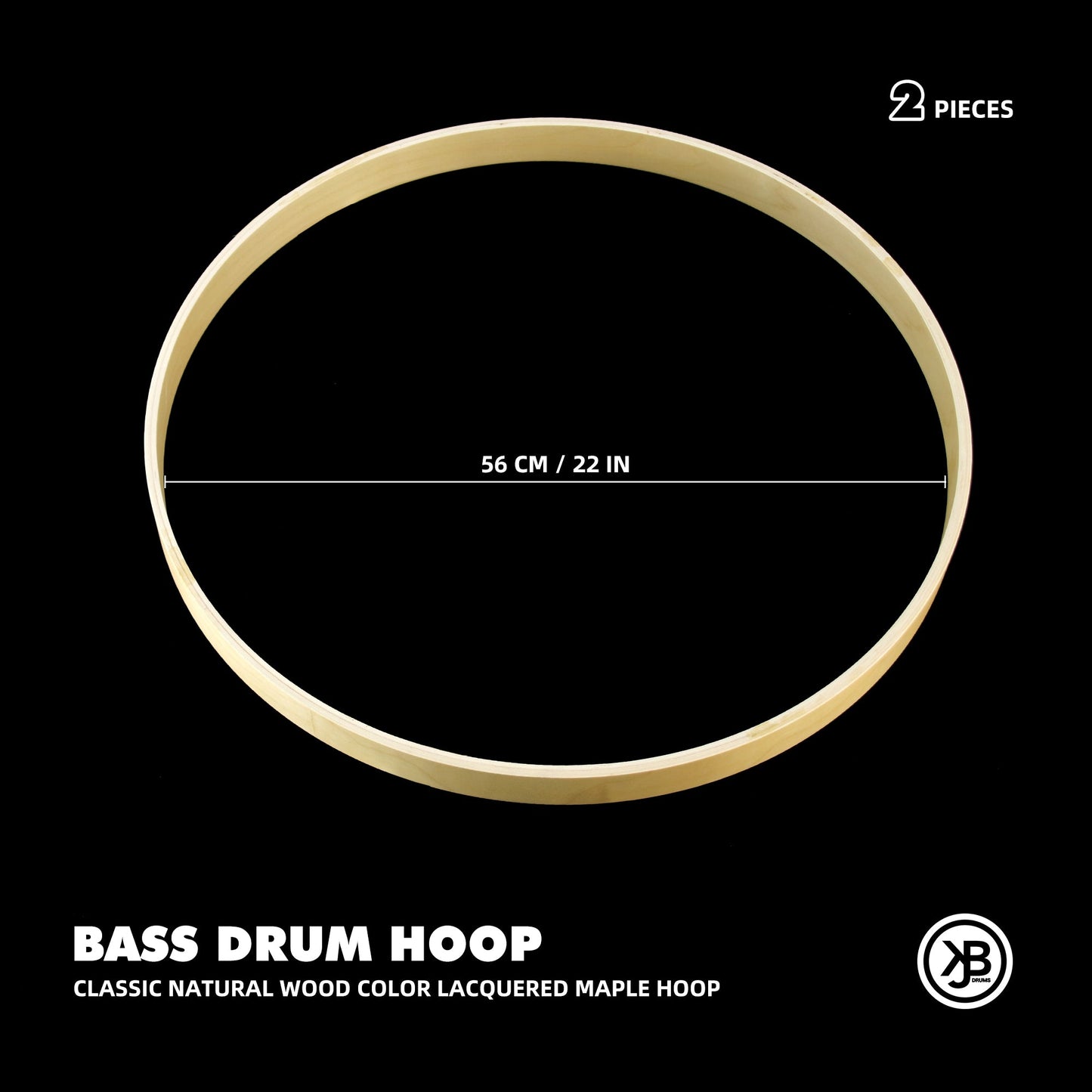 Bass Drum Hoop - 22 inch, Natural Finish Beatello