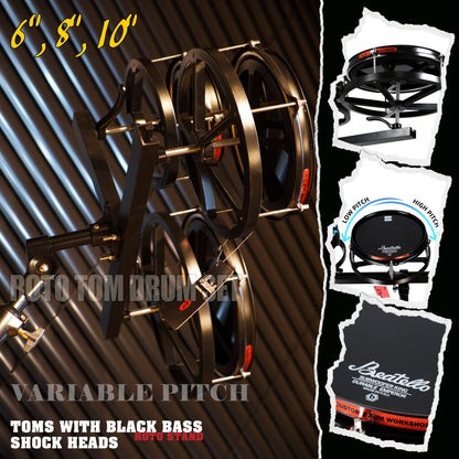 Beatello-JBK Drums Roto Tom Drum Set （Upgraded version）