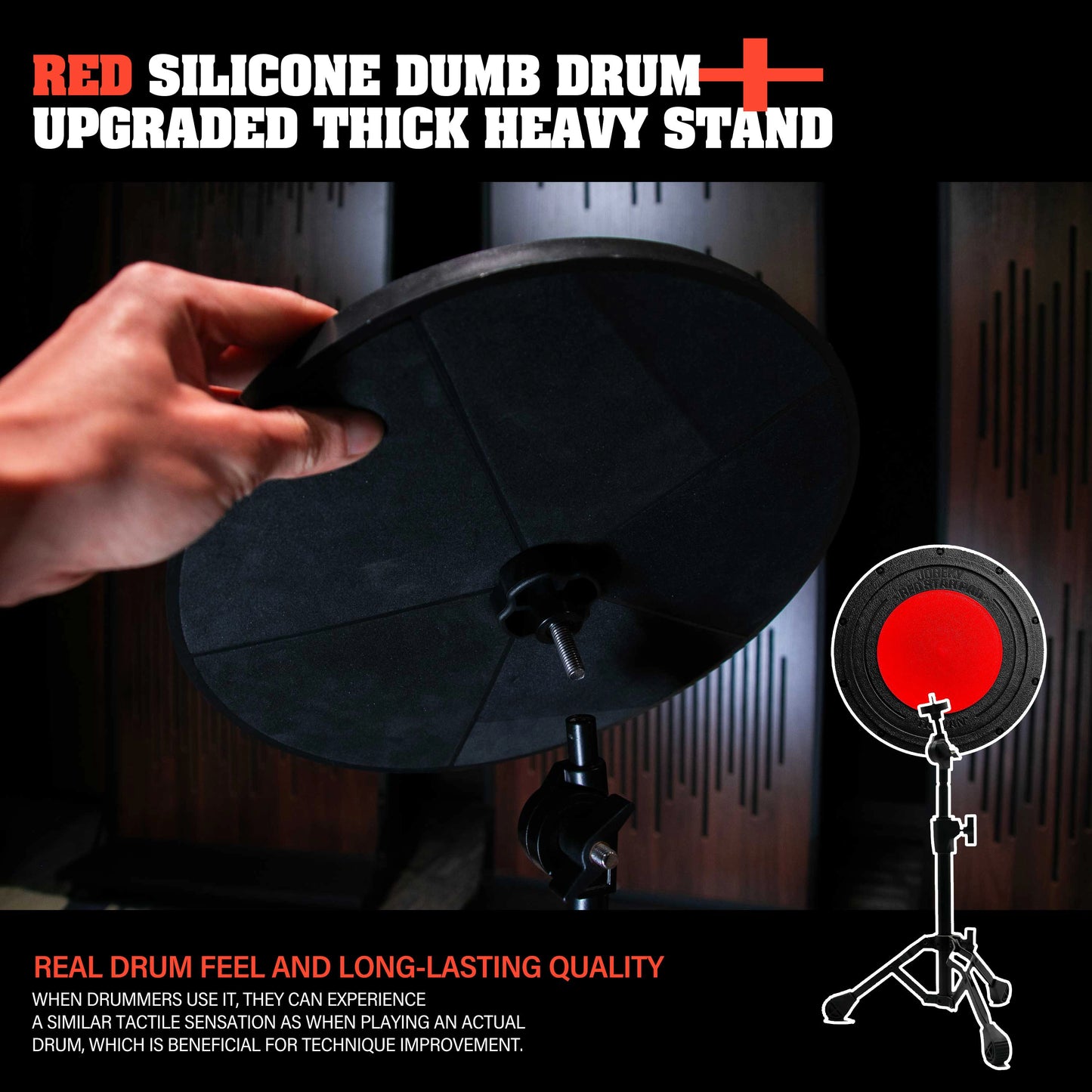 Höhenverstellbares Drum-Übungspad