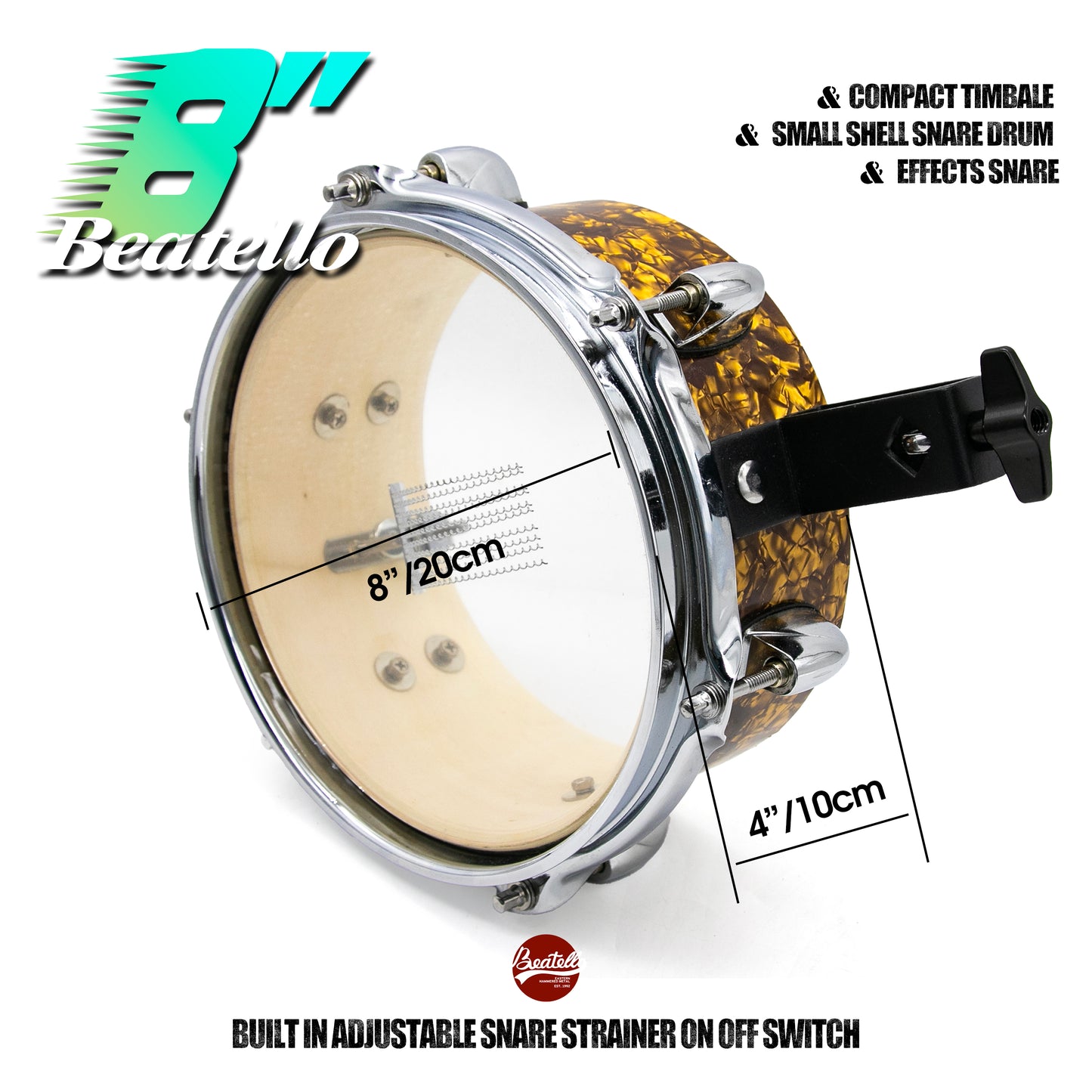 8" Compact Timbale & Small Shell Snare Drum & Effects Snare