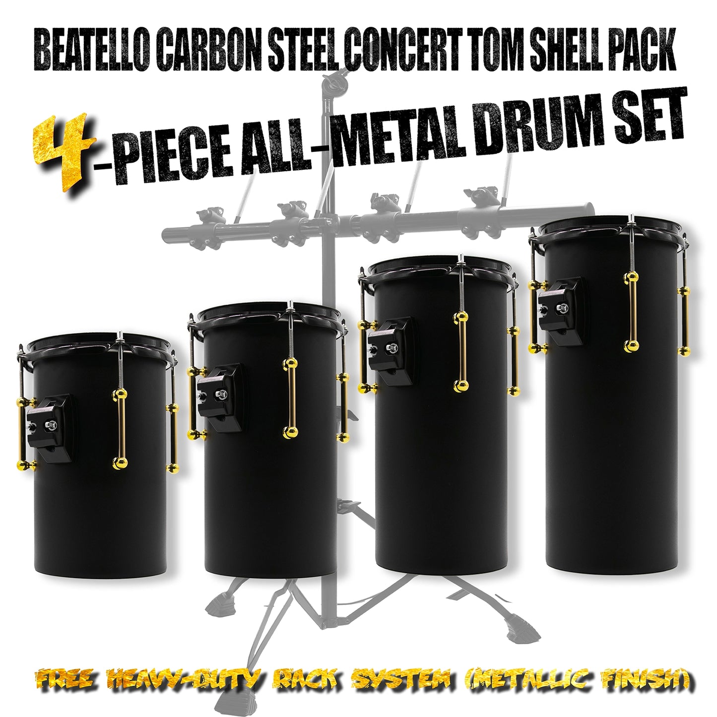 Beatello Carbon Steel Octabons Drum With Hardware