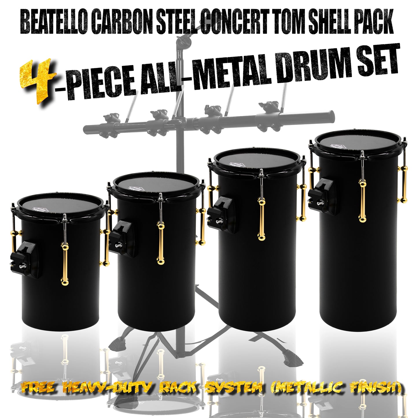 Beatello Carbon Steel Octabons Drum With Hardware