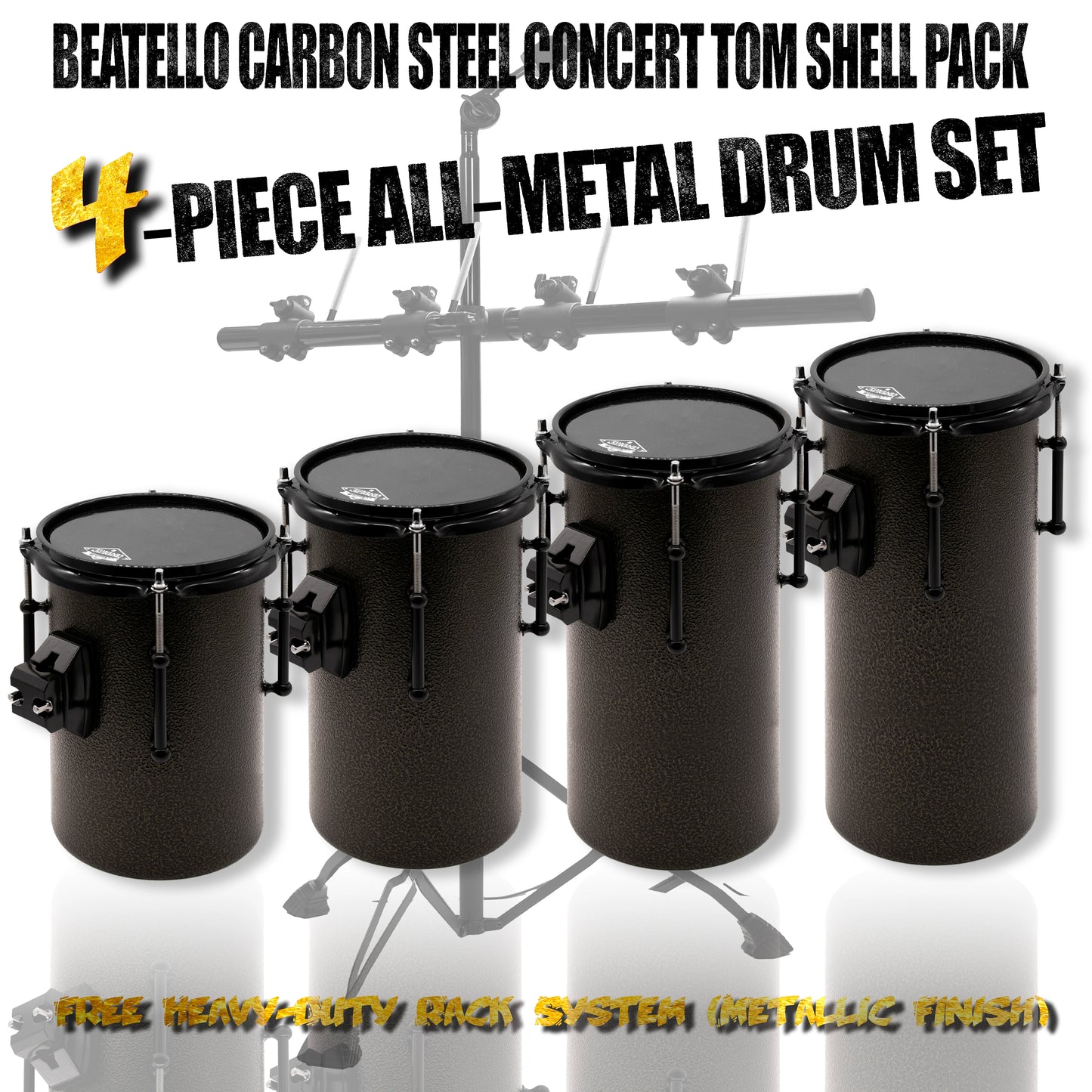 Beatello Carbon Steel Octabons Drum With Hardware