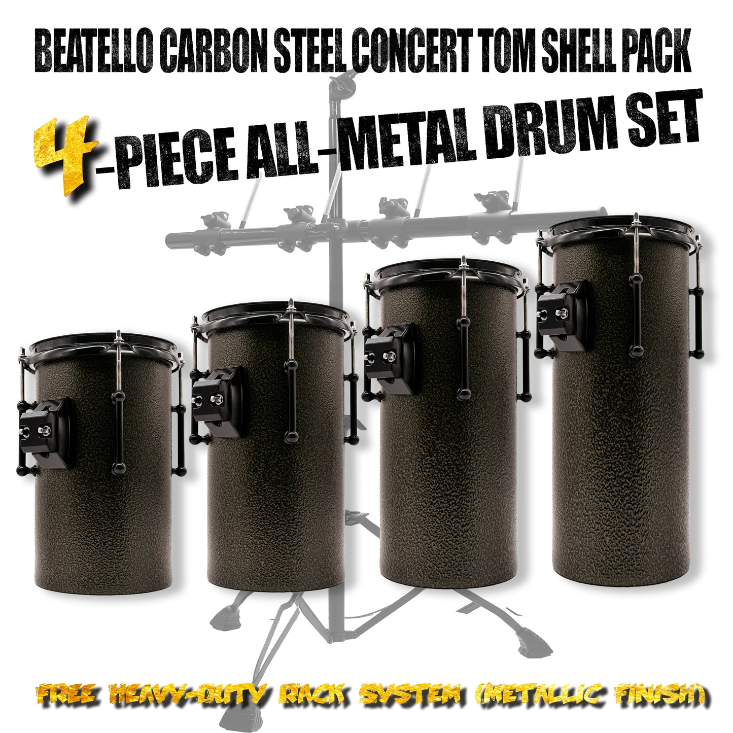 Beatello Carbon Steel Octabons Drum With Hardware