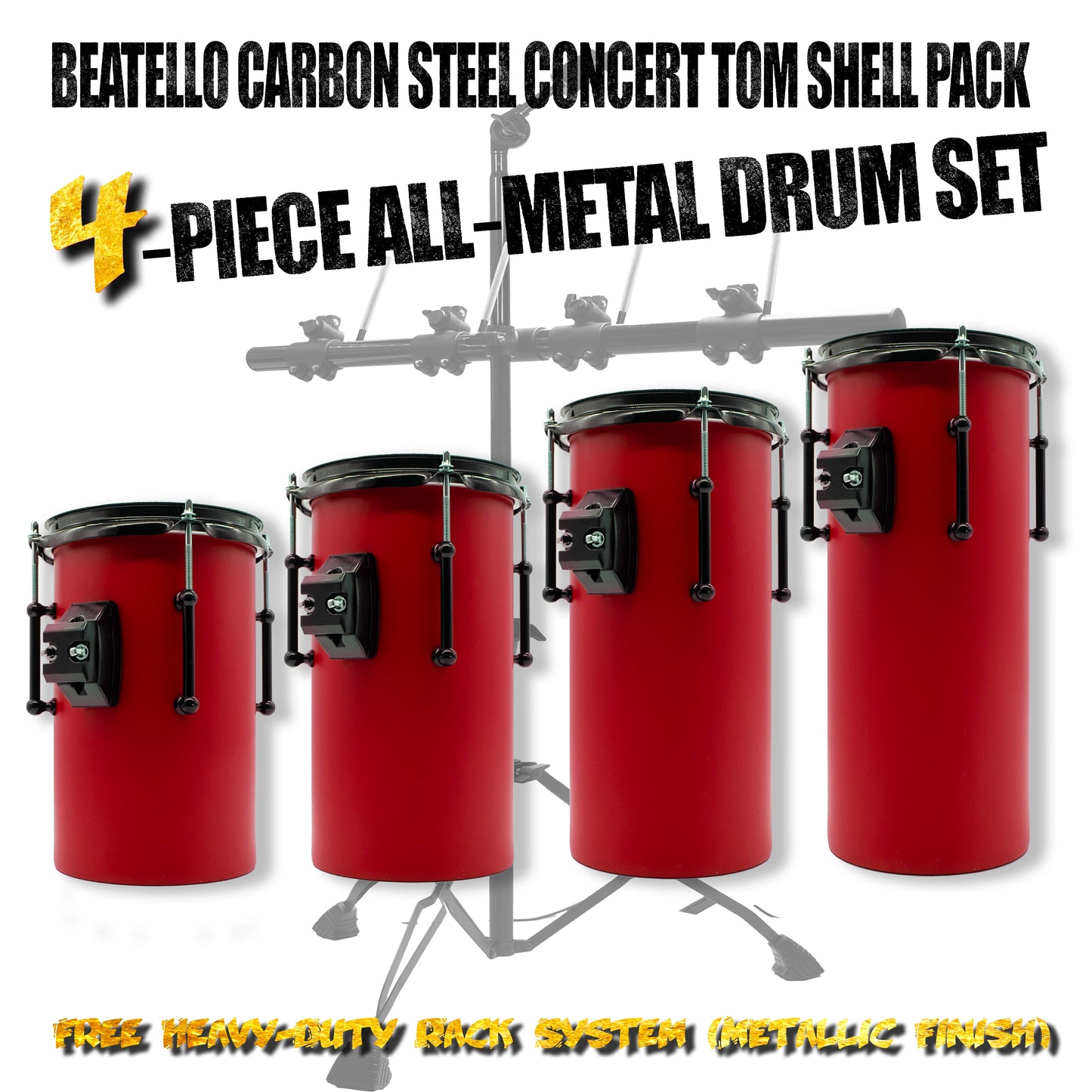 Beatello Carbon Steel Octabons Drum With Hardware