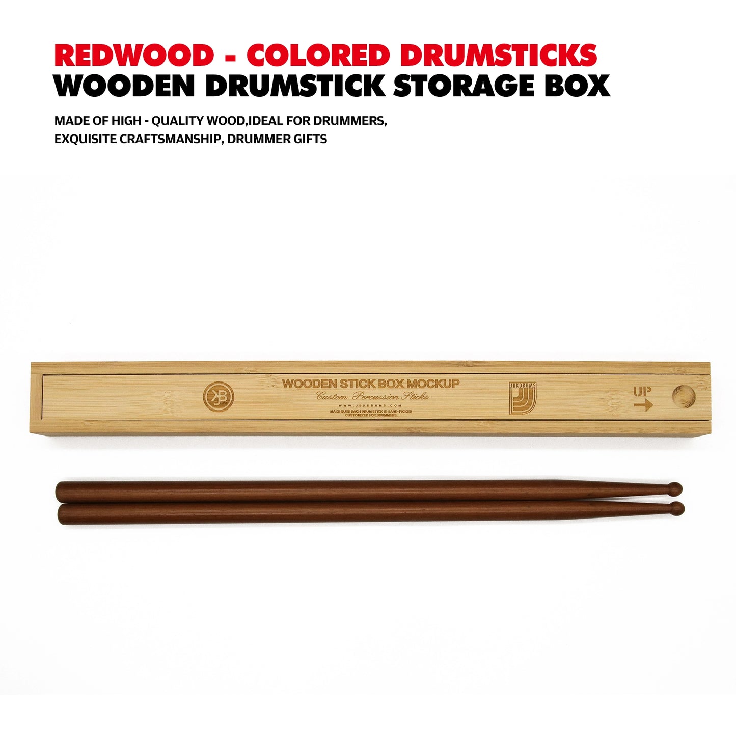 Drum Sticks&Wooden Drumstick Storage Box