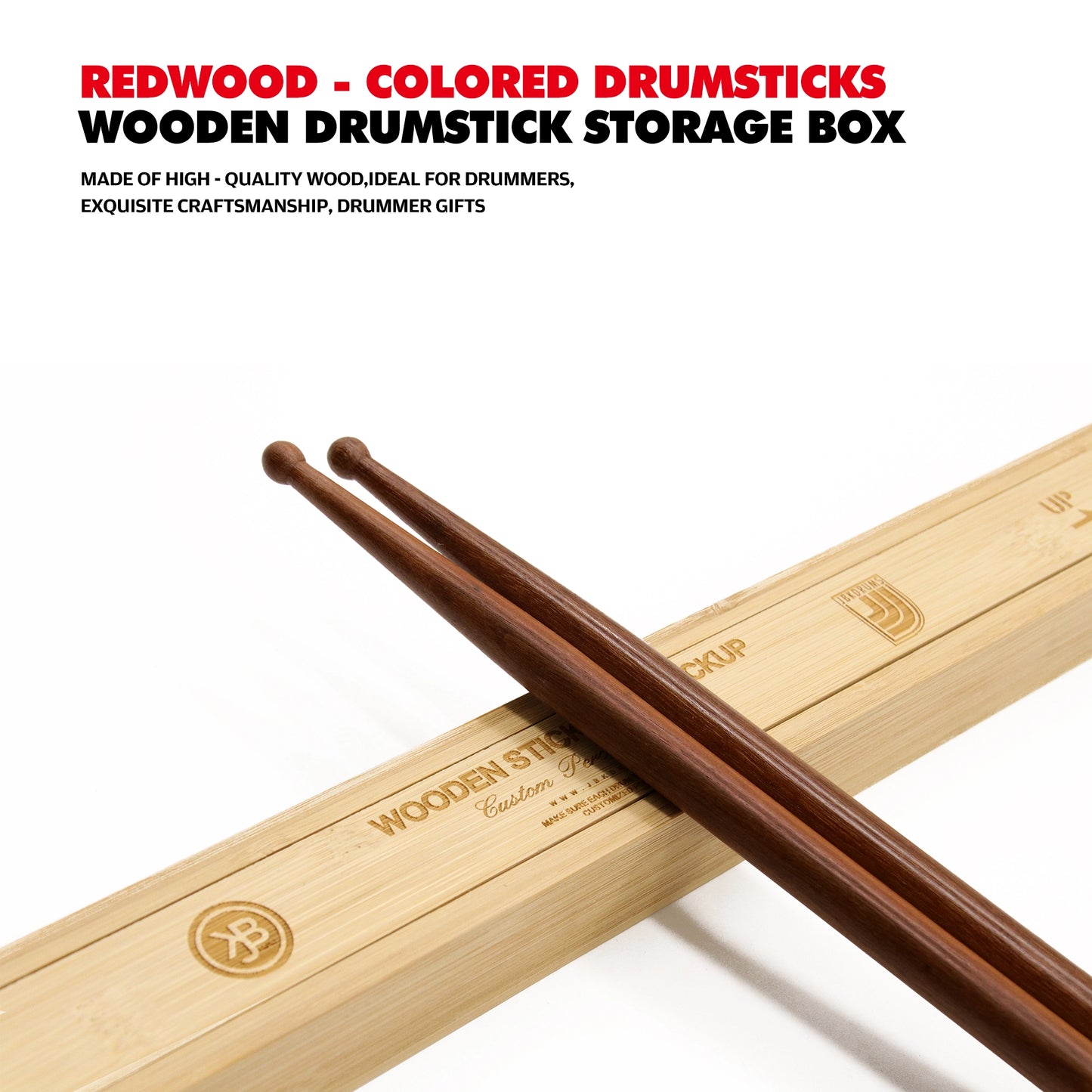 Drum Sticks&Wooden Drumstick Storage Box