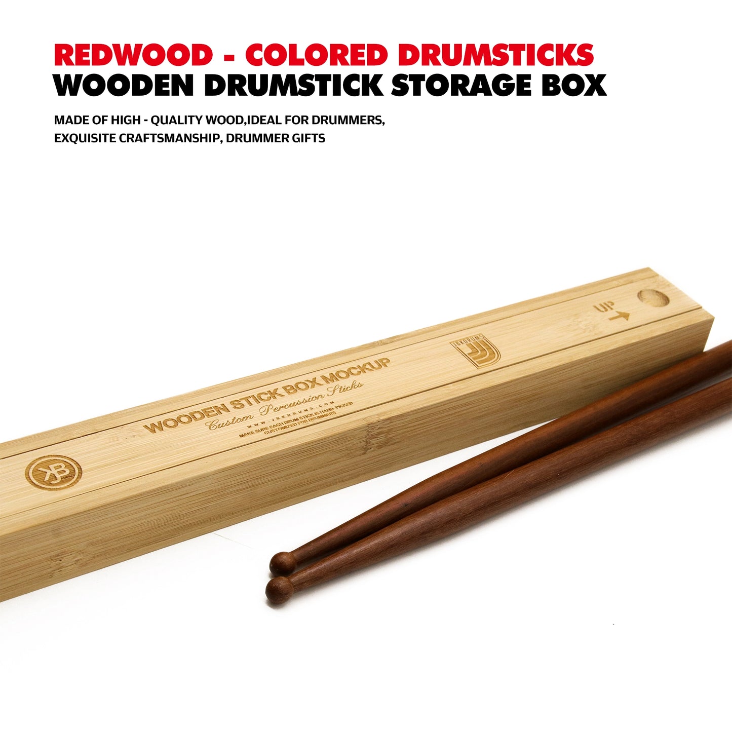 Drum Sticks&Wooden Drumstick Storage Box