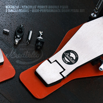 Beatello 'Hercules' Power Double Pedal & 2 Single Pedals Beatello workshop
