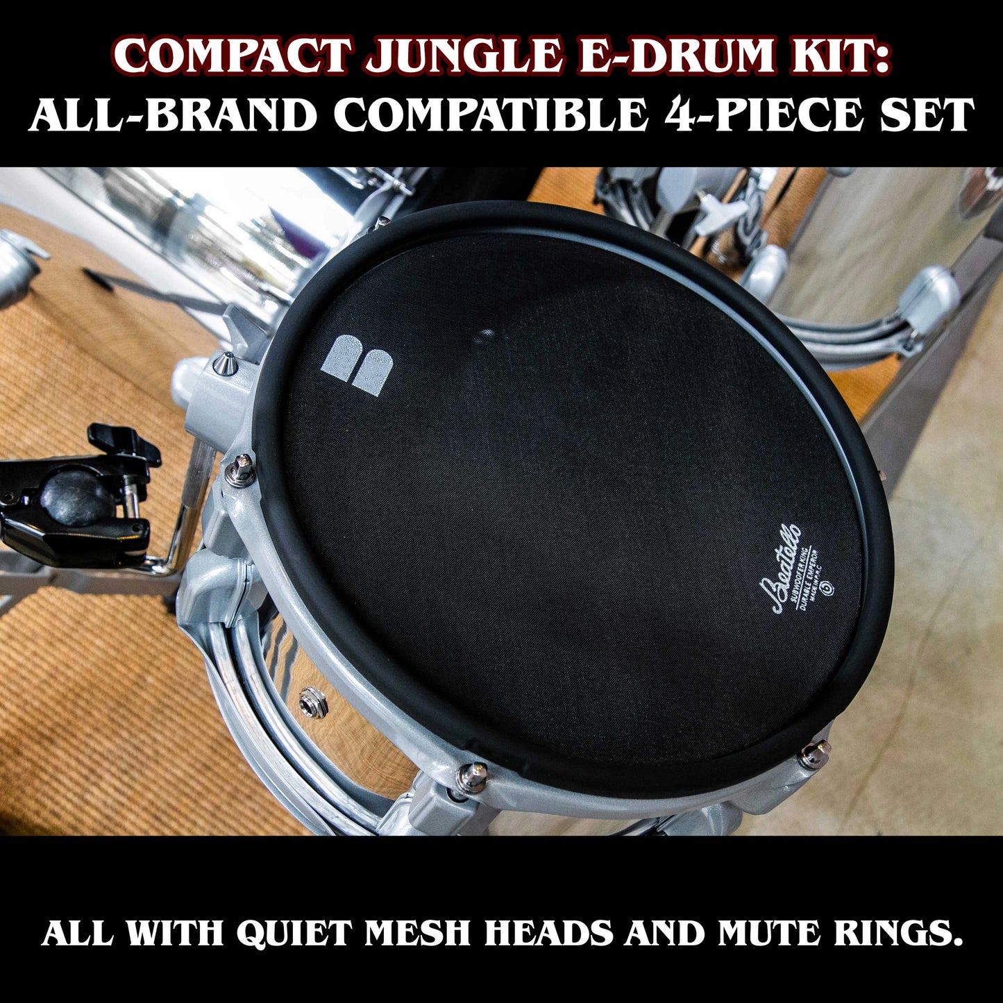 Betatello Jungle Electronic Drum Set-4 pices