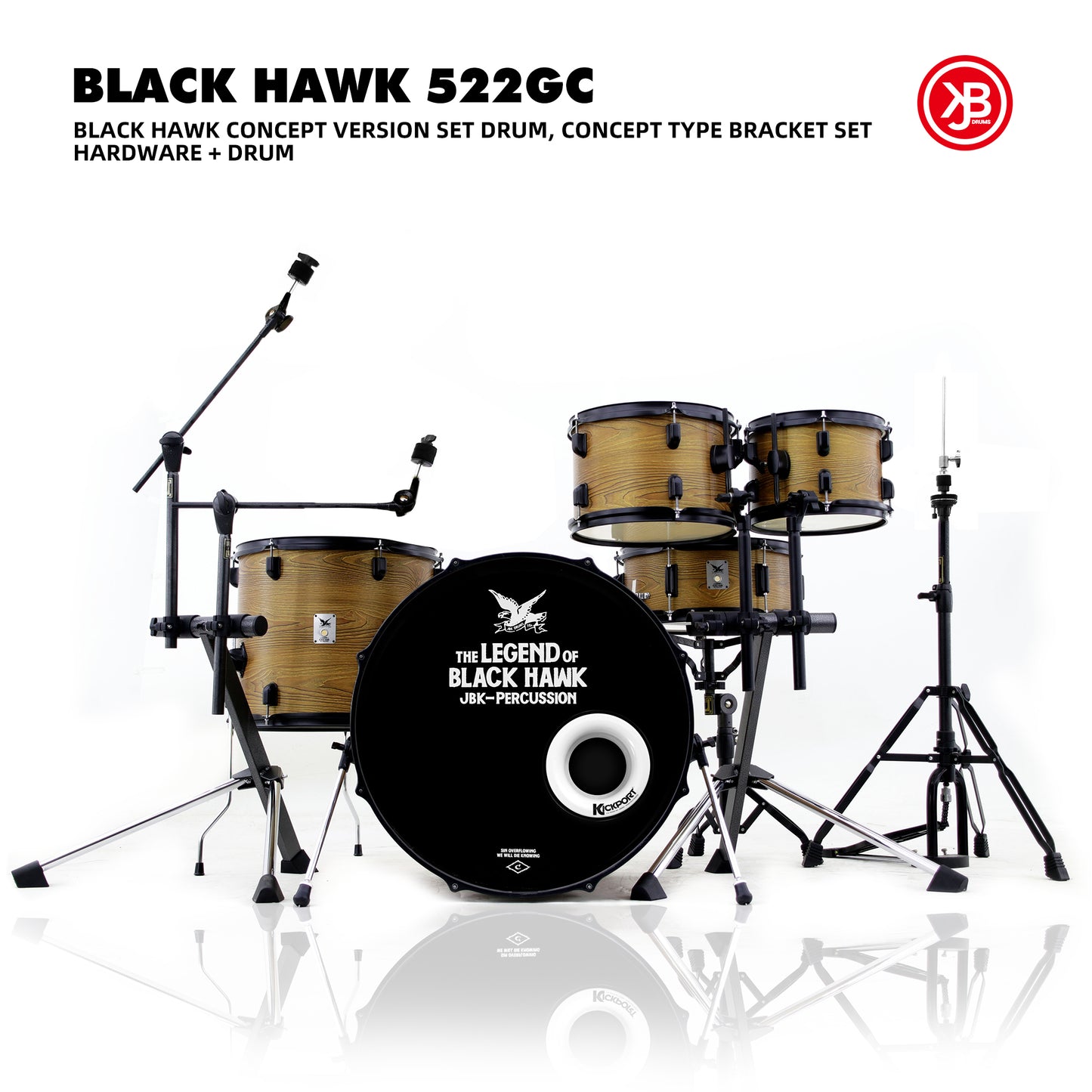 Beatello-Black Hawk 522GC Drum Set