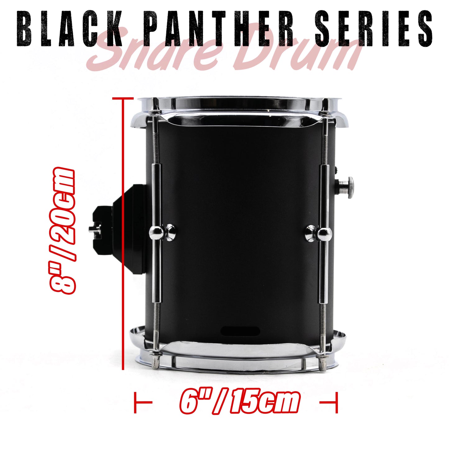 Beatello Black Panther Series 6x8 Snare | Hi-Hat Mountable Special Effect Drum