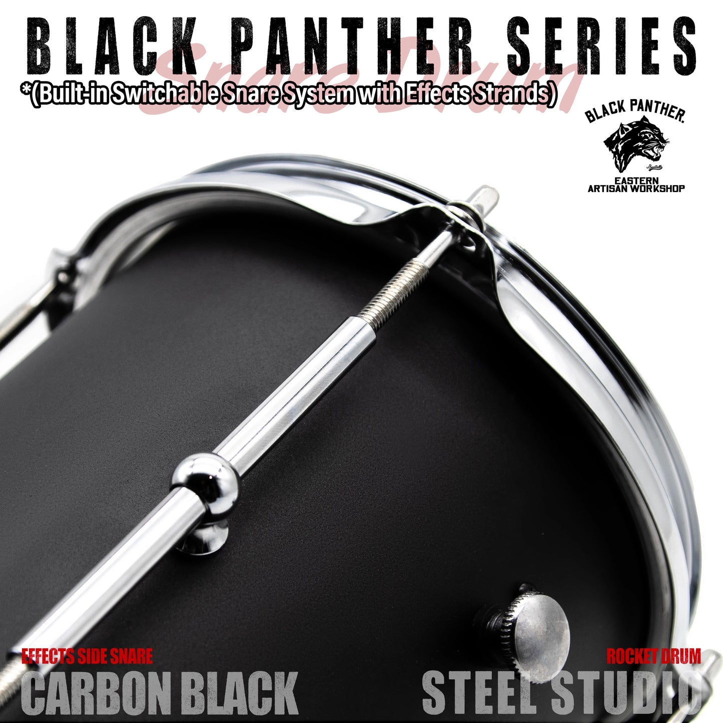 Beatello Black Panther Series 6x8 Snare | Hi-Hat Mountable Special Effect Drum