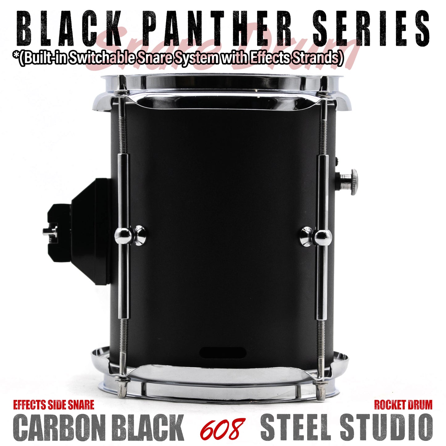 Beatello Black Panther Series 6x8 Snare | Hi-Hat Mountable Special Effect Drum