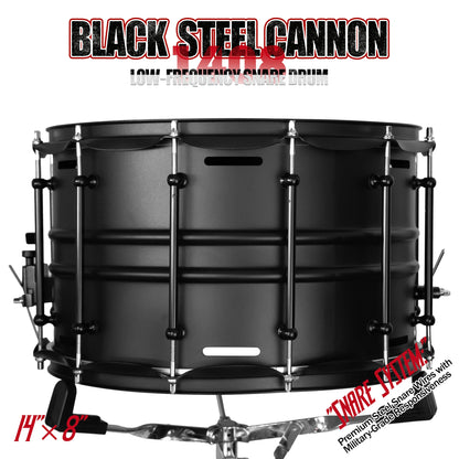 Black Steel Cannon-1408 Snare Drum