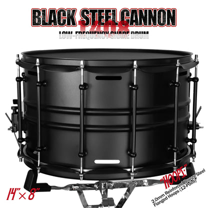 Black Steel Cannon-1408 Snare Drum