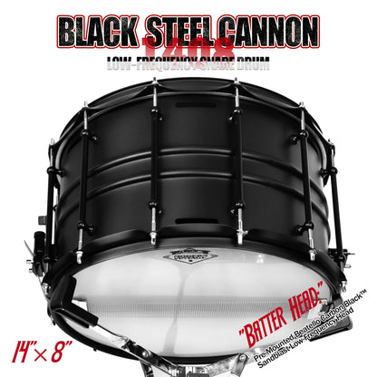 Black Steel Cannon-1408 Snare Drum