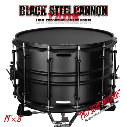 Black Steel Cannon-1408 Snare Drum
