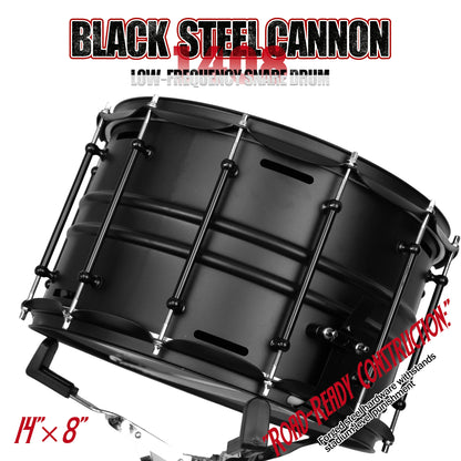 Black Steel Cannon-1408 Snare Drum