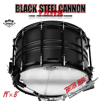 Black Steel Cannon-1408 Snare Drum