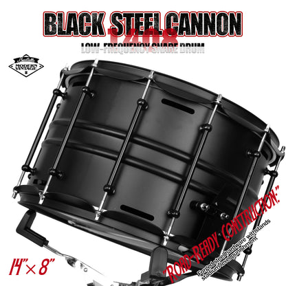 Black Steel Cannon-1408 Snare Drum