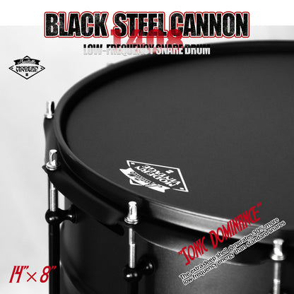Black Steel Cannon-1408 Snare Drum